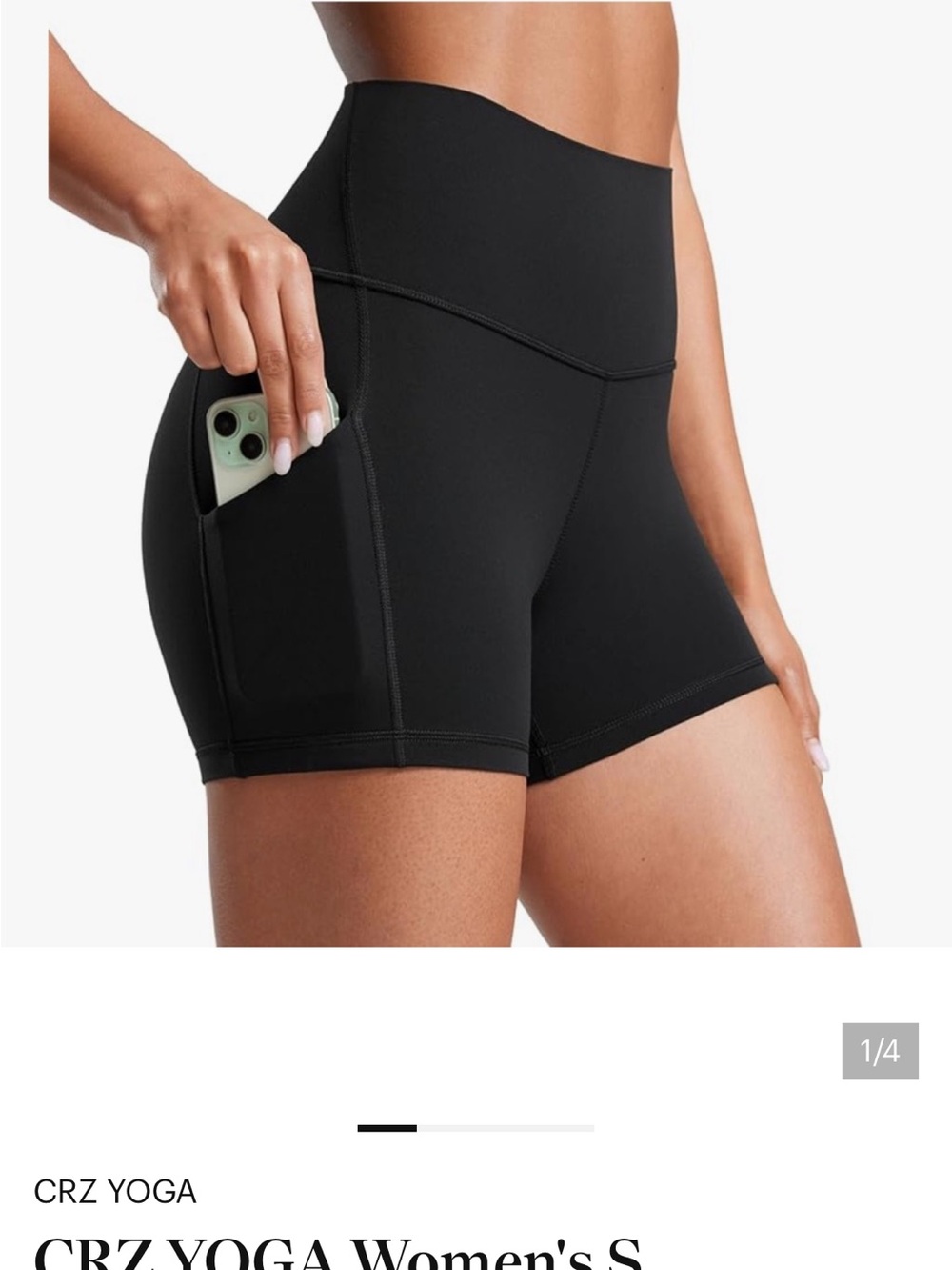 4 pairs! CRZ YOGA Women’s S Butterluxe Shorts - Picture 3 of 4